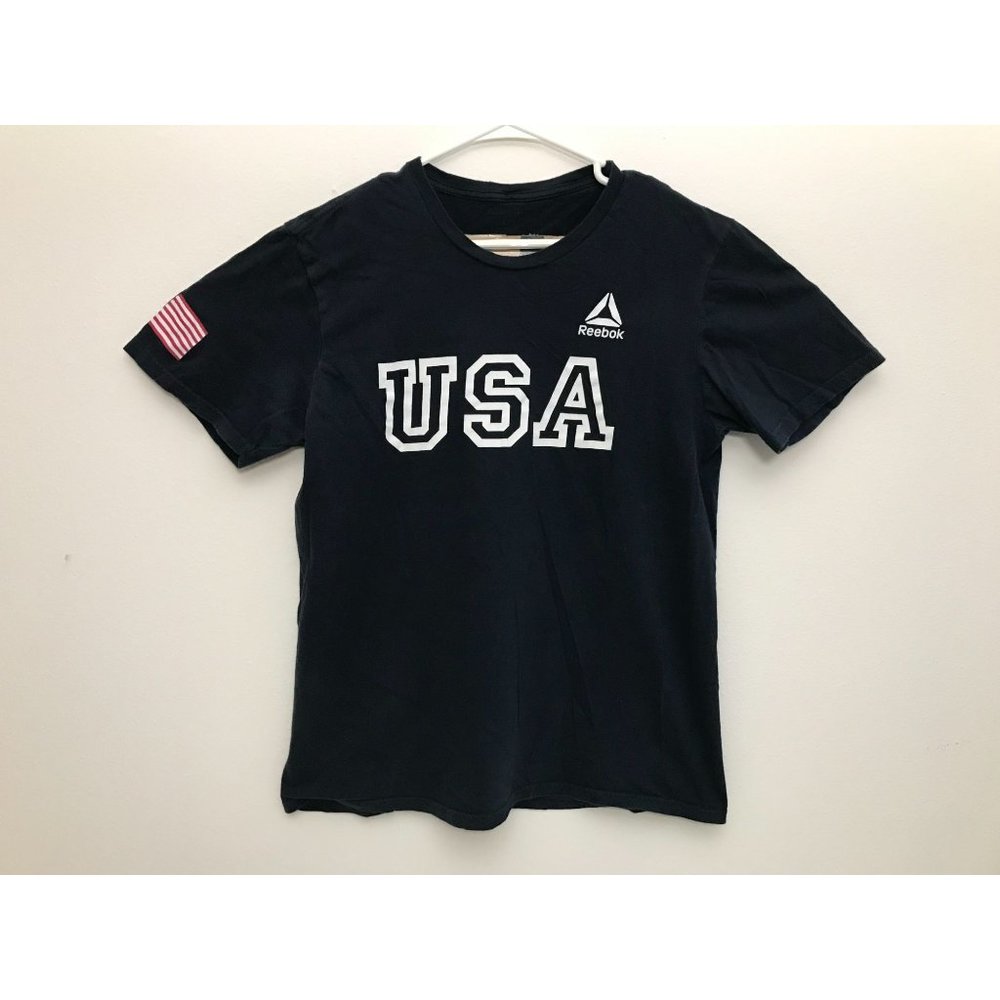 Reebok USA Mens L Navy T Shirt *13